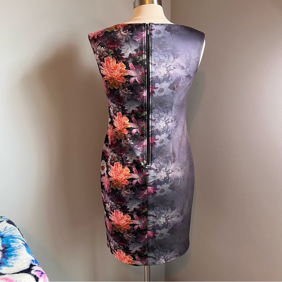 RM LL 6 Multicolor Floral Sleeveless Sheath Dress with Rear Zipper - Picture 7 of 15